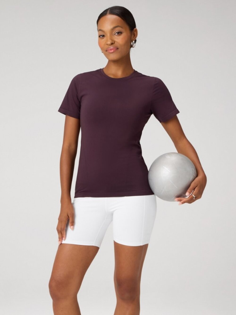 Fabletics Feather Tech+ Short-Sleeve Top "Oxblood" - NWT - L